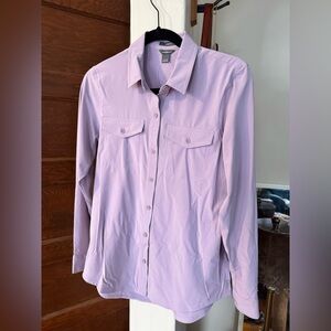 Eddie Bauer Lilac Women's Button-Up Shirt